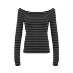 T-shirt à rayure noir