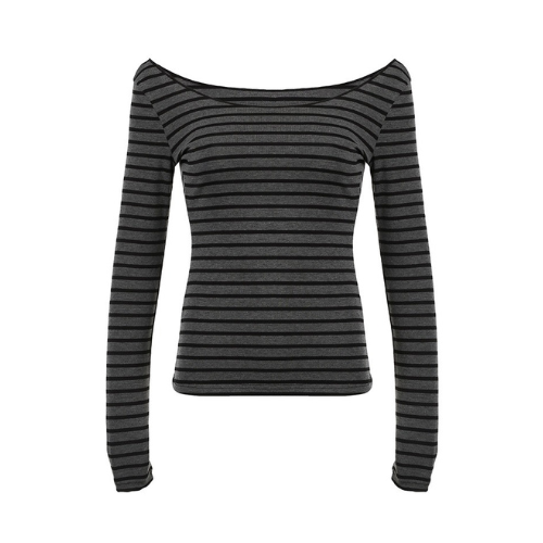 T-shirt à rayure noir