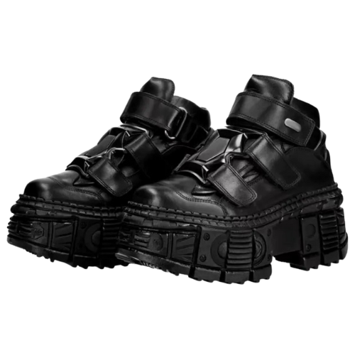 Chaussures gothique à semelle muffin surélevée