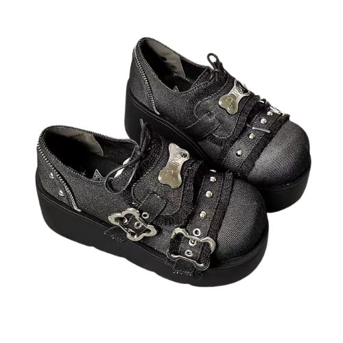 Chaussure à plateforme Spring Punk - Denim