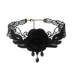 Collier gothique victorien à rose