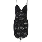 Robe moulante ajustée au design déchiré