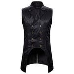 Gilet gothique à motif cachemire et fermeture à double boutonnage