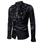 Chemise de soirée gothique pour homme finition satinée