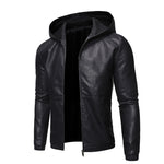 Veste à capuche en cuir gothique
