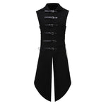 Gilet gothique long avec boucles