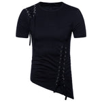T-shirt à lacets style gothique