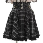 Jupe gothique à carreaux lolita