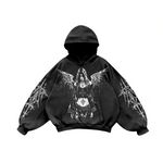 Pull à capuche noir avec graphique Angel (Copie)